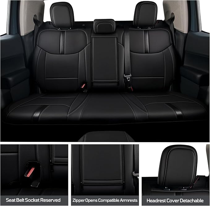 for Ford Maverick Custom Car Seat Covers Full Set,Full Coverage Design Car Seat Compatible with Airbags ,Easy to Install leather Seat Covers,Fit Ford Maverick 2022-2025 XL XLT Lariat Models (Black)