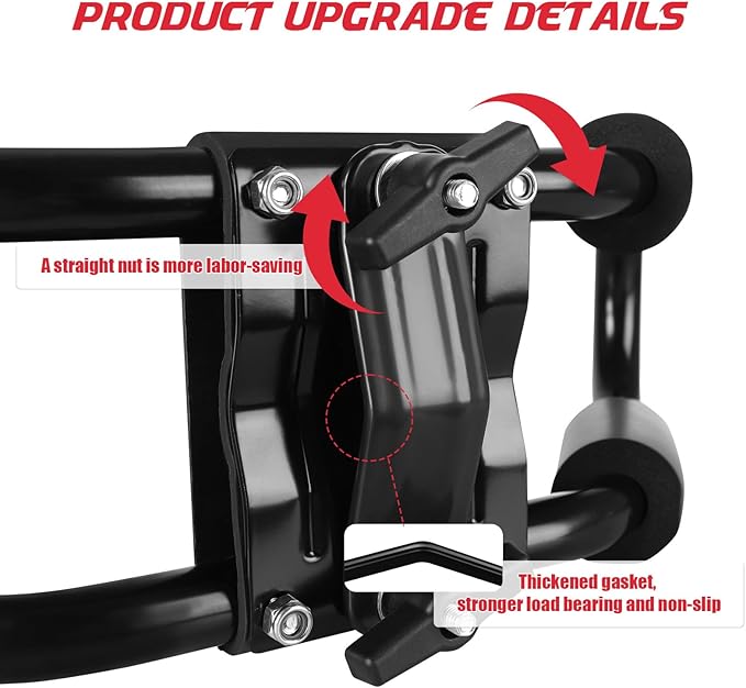 FORWODE Heavy Duty Kayak Roof Rack, 1 Pair J-Bar Kayak Rack with 2 Ratchet Tie, 2 S-Hook Ratchet Straps, 2 Anchor Belts for Kayak Canoe Boat Surf Ski on SUV Car Truck Crossbar