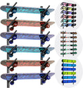 Skateboard Rack Wall Mount – Skateboard Wall Hanger, Snowboard Display Wall Mount, Ski Holder | 6-Floor Skateboard & Ski & Snowboard Storage Rack | Snowboard & Ski Lover Gifts