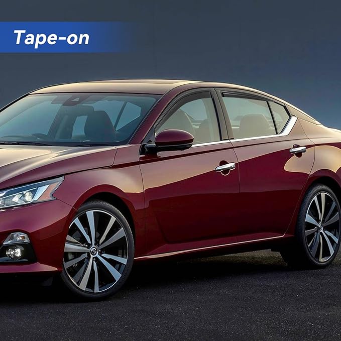 Window Visors Rain Guards for 2019-2025 Nissan Altima, Out-Channel Window Vent Wind Deflectors Visors Shades for 19-25 Altima