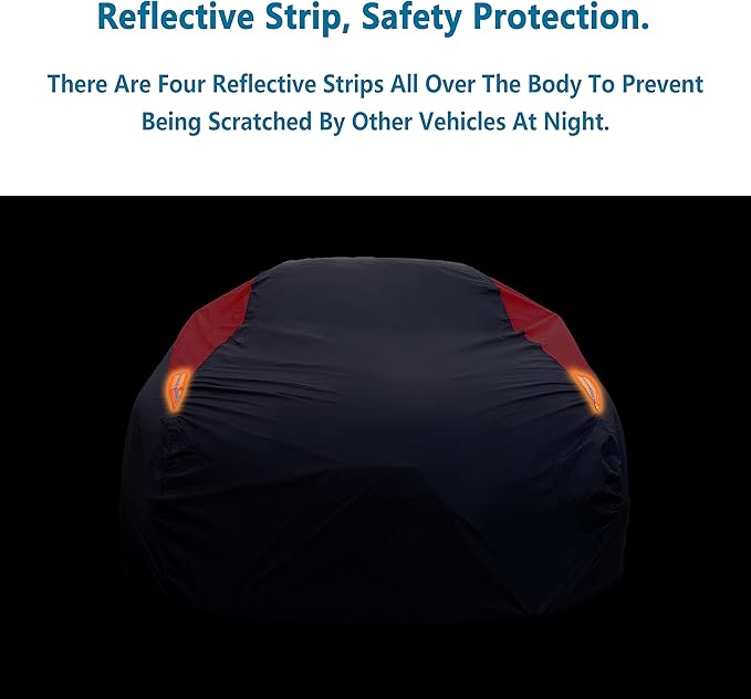 MORNYRAY Car Cover Waterproof All Weather Windproof Snowproof UV Protection Outdoor Indoor Full car Cover, Universal Fit for Sedan (Fit Sedan Length 186-193 inch)