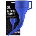 FlexAll Long Flexible Funnel for Automotive Use - Durable Nitrile Rubber - Ideal for Car Oil Change, Transmission Funnel Fluid, Diesel, Fuel, Gas - Made in USA - Blue (16 x 5 Inches)