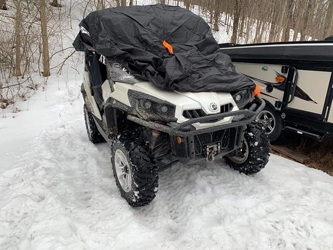 NEVERLAND UTV Cover Heavy Waterproof Denier Oxford Cloth for Polaris RZR Yamaha Can-Am Defender Kawasaki Ranger Cover 4-6 Passenger Black