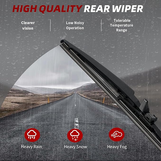 OTUAYAUTO Premium Windshield Wiper Blades - Replacement for Toyota 4Runner 2010-2022 - Precision Fit, All-Weather Performance, Front and Rear Wiper Blades, U Hook - 24"+20"+12" (Pack of 3)