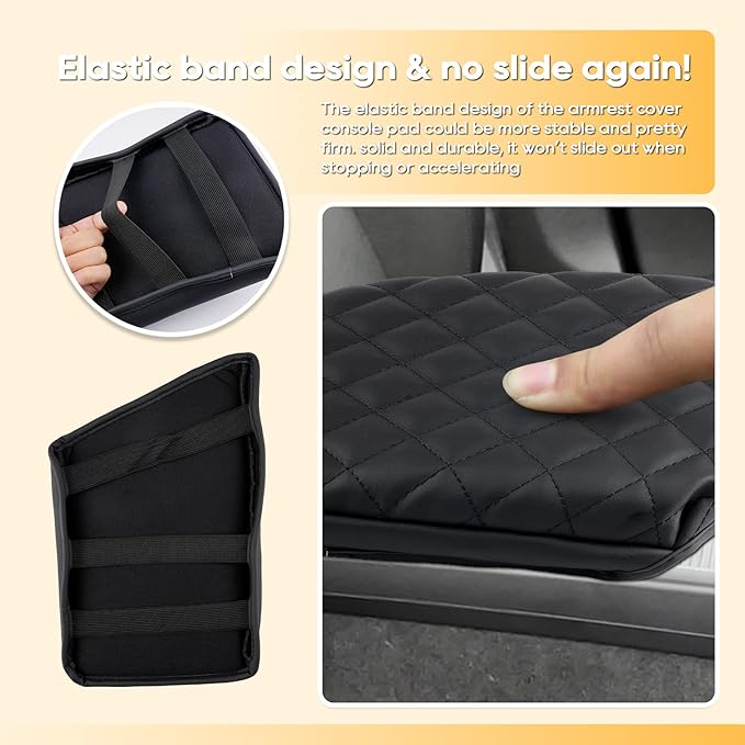 LFOTPP 2024 XC60 Armrest Cover for XC60 (2018-2024) Center Console Cover for 2018-2021 2022 2023 2024 XC60 Arm Rest Cover Interior XC60 Accessories 2024 XC60 Console Leather Anti-Scratch Waterproof