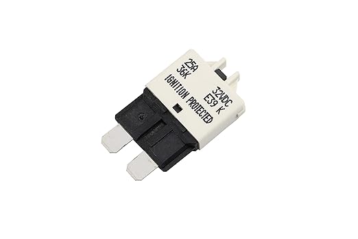GLOSO Circuit Breaker Blade Fuse E39 (T3) Manual Reset Fuse for Car Truck RV Automotive Marine Boat Trolling Motor & Custom Wiring Audio Battery Protection/Low Profile ATC/ATO (25A - 1 Pack)