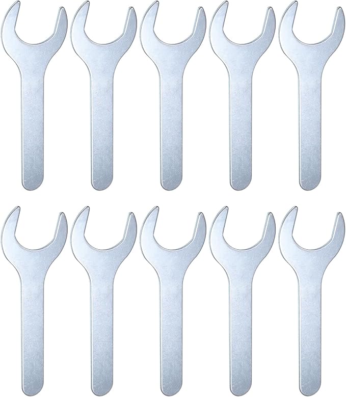 HARFINGTON 10pcs Small Open End Wrench 30x138x2.2mm Metric U-Shaped Single Open Ended Spanner Super Thin Flat Head Galvanizing Wrench for Automotive Repair Furniture Assembly