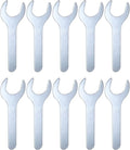 HARFINGTON 10pcs Small Open End Wrench 30x138x2.2mm Metric U-Shaped Single Open Ended Spanner Super Thin Flat Head Galvanizing Wrench for Automotive Repair Furniture Assembly