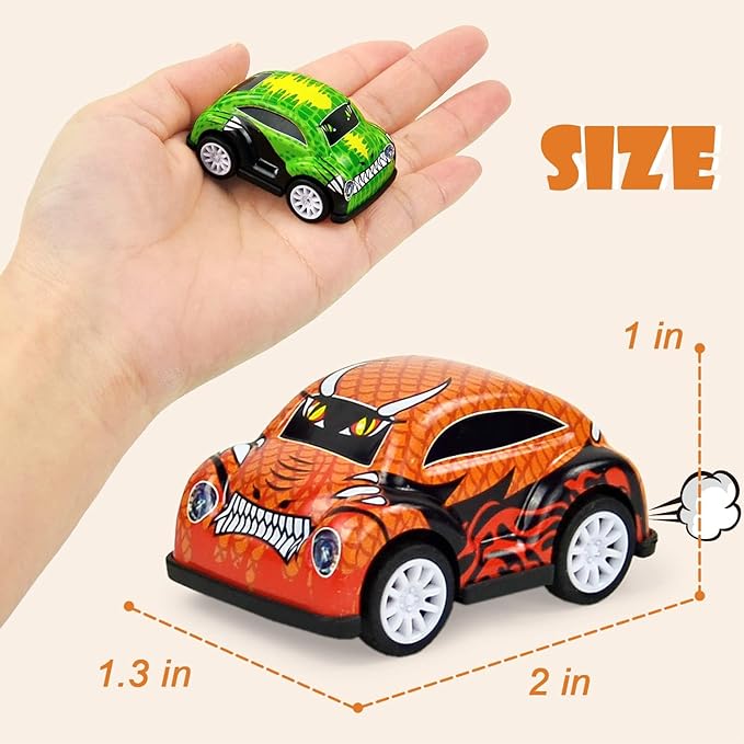 Vileafy 30 Pull Back Cars for Kids – Bulk Mini Cars Treasure Box Toys for Classroom, Goodie Bag Stuffers, Carnival Prizes, Party Favors for Kids 3-5