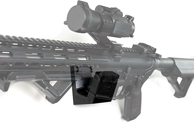 Spartan Mounts Locking .223/5.56 Rifle Mount Wall Display | Low Profile Floating Design Vertical and Horizontal Mounting Solution | Gun Room Safe Storage Organzation | Made in USA