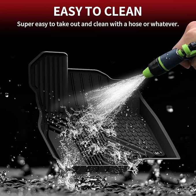 LASFIT Floor Mats for Acura RDX (2019-2025) All Weather Floor Liner TPE Custom Fit 1st & 2nd Row Rubber Car Mats for Acura RDX Automotive Accessories, Black, Tasteless, Durable and Easy to Clean