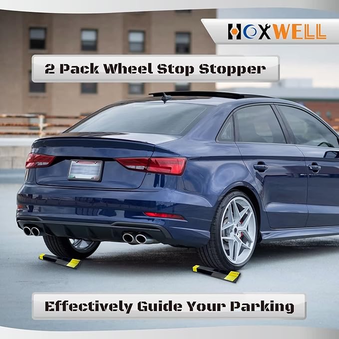 16" 2 Pcs Heavy Duty Parking Aid for Garage, Parking Gadgets Protects Car and Garage Walls, Parking Stopper Easy to Install 2 Packs