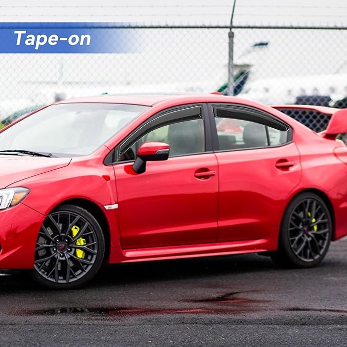 Window Visors Rain Guards Shield Compatible with 2015-2021 Subaru WRX, Window Wind Deflectors Vent Shades for 15-21 Premium Limited STi