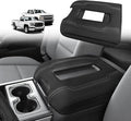 Muslogy Center Console Armrest Cover Compatible with Chevy Silverado & GMC Sierra 1500 2500 3500 2014-2018 Comfort Armrest Pad Arm Rest Cushion Vegan Leather Protector Regular Thick(Bucket Seat ONLY)