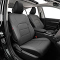 coverdream Custom Fit Camry Car Seat Covers for 2025 Toyota Camry Hybrid LE,SE,Full Coverage,Airbag Compatible Waterproof Leather Car Seat Protector(Full Set,Black/Gray)