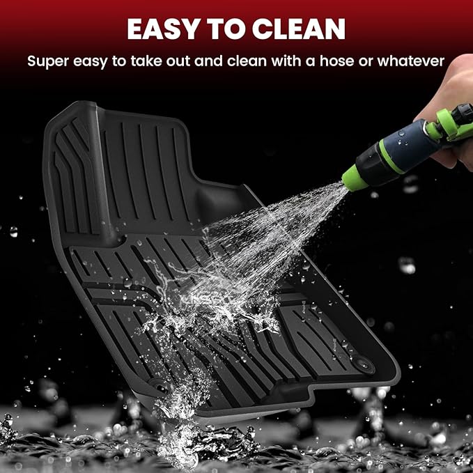 LASFIT Floor Mats & Trunk Mat (Highest Position) for Honda CR-V 2017-2022 (NOT for Hybrid), All Weather Protection TPE Floor Liners 1st & 2nd Row & Cargo Mat in Upper Position Full Set, Black