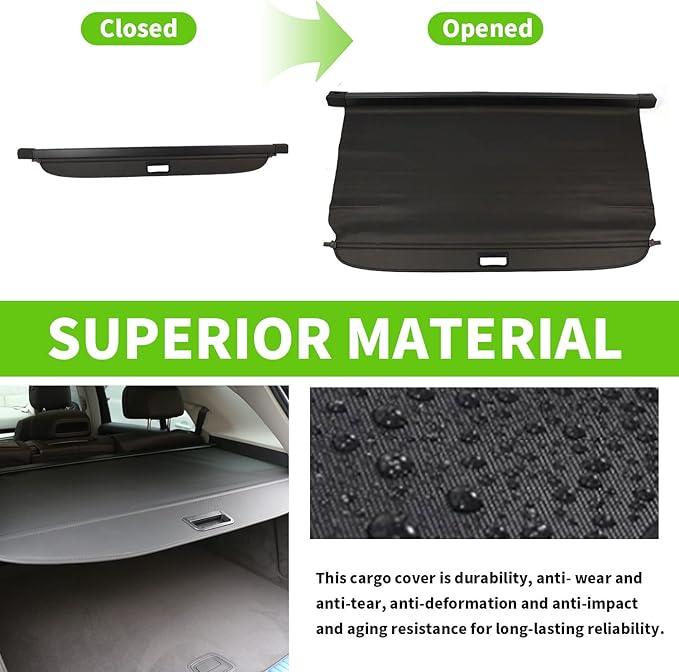 Cargo Cover for Jeep Patriot Compass 2007-2010 2011-2016 Rear Trunk Cover Trunk Security Cover Shielding Shade Car Accessory