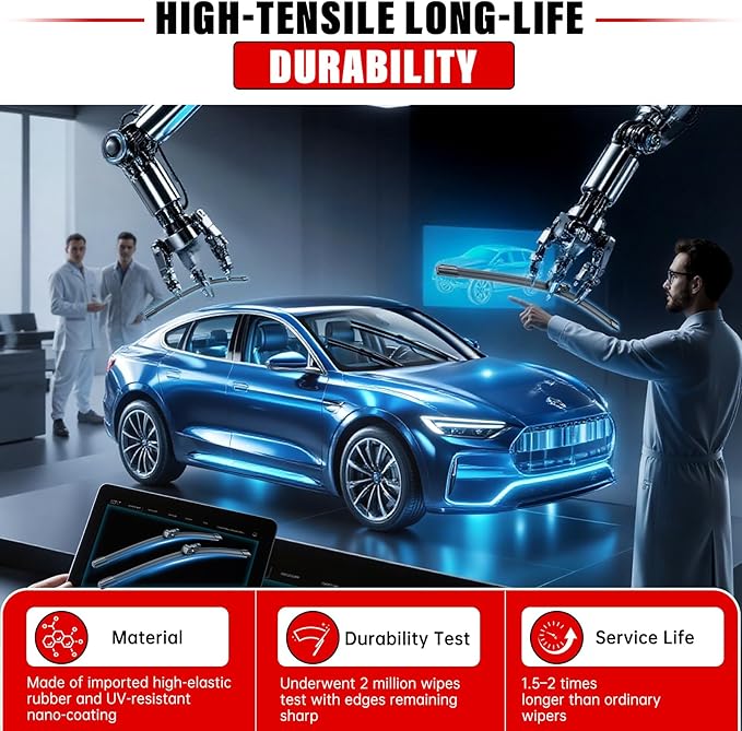 Windshield Wiper Blades Replacement for 2014-2020 Mitsubishi Outlander Original Factory Quality Front Rear Wipers Blade Set for My Car - 26" 18" 12" (Pack of 3)