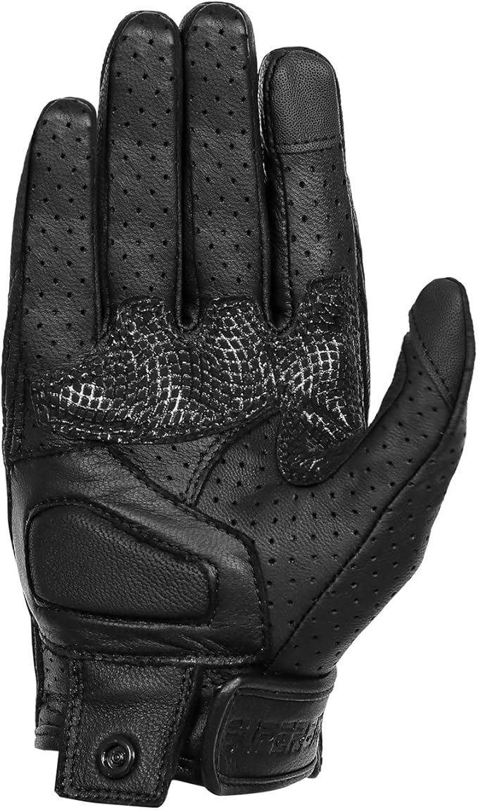 Superbike Updated Full Finger Anti-Slip Motorcycle Gloves Hard Knuckle Perforated Motorcycle Riding Gloves (Updated,Perforated, S)