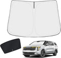 KUST Windshield Shade Custom Fit for Kia Carnival 2022-2024 2025 2026 Sun Shade Front Windshield Sun Visor Foldable Thicker 5-Layer Block Heat and Sun UV Rays