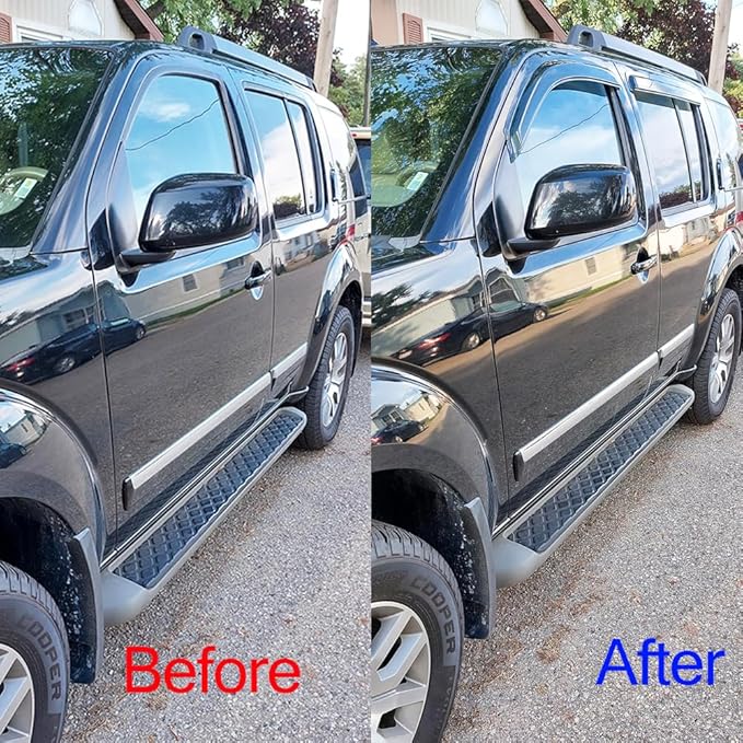 94512 Side Window Wind Deflector,4pcs Outside Mount Style Shade Sun Rain Guards Set,Dark Smoke Nice Window Visor fit for 2005-2012 Nissan Pathfinder