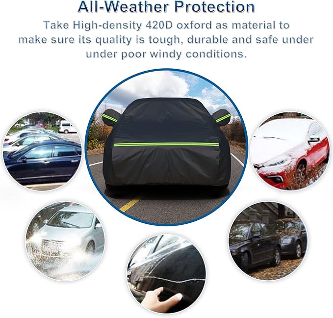 for Mercedes Benz S Car Cover Waterproof All Weather Heavy Duty Protection Outdoor Full Car Covers Windproof with Driver Side Zipper Custom Fit for Mercedes Benz S-Class 2006-2025