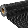 7.5x25 FT Garage Floor Mat, 2.8mm Thicked Flooring Roll 188 sqft Diamond Plate PVC Rubber Trailer Mat, Non-Slip Floor Protector Mat for Garage Warehouse Gyms Boats