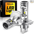 OXILAM H4 9003 LED Upgrade Bulbs, 36000LM 6500K White, 800% Brighter, Built-in CANbus, No Flicker, 3-Min Quick Fit, 2pcs