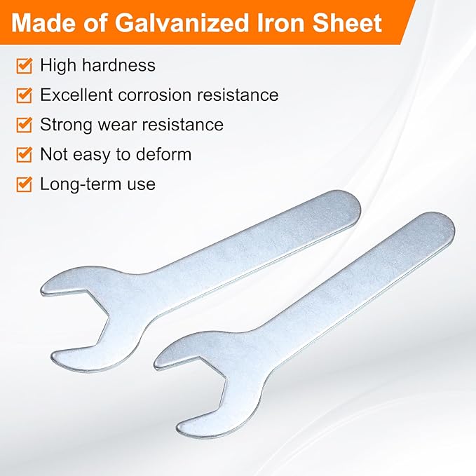 HARFINGTON 10pcs Small Wrench 21x126x2.8mm Metric U-Shaped Single Open Ended Spanner Super Thin Flat Head Galvanizing Wrench for Automotive Repair Furniture Assembly