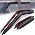 Auto Dynasty Set of 4 Carbon Fiber Pattern Window Visors Compatible with 1995-2005 Chevy Blazer GMC Jimmy Oldsmobile Bravada, Tape-On Rain Guards Shield Vent Shade Deflector Glossy Black