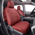 EKR Sienna Seat Covers for 2011-2020 Toyota Sienna LE,XLE, SE,XLE Premium 2nd Row 4/2/4 Split,8 Seats,Waterproof Car Seat Cover Full Set,Car Seat Protectors- Three Row,Leather (Burgundy)