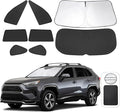 TINGLU Window Shades for Toyota RAV4 2019-2024 2025 Accessories Car Side Full Windows Rear Triangular Windshield Sun Shade Sun UV Rays & Privacy Protection for Camping,Napping,and Relaxing 8PCS