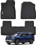 Floor Liners for 2026 Passport TPE All Weather Protection 1st & 2nd Row Car Floor Mats Accessories-Black