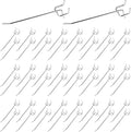 50Pcs 6"/15CM Pegboard Hooks Assortment Set, Metal Peg Board Hooks with 2.5mm Hole Pitch 4mm Wire Diameter Slatwall Hanging Hook for Garage Organization Wall Hanging (Silver)