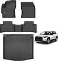 AIPOIL® Floor Mats & Cargo Liner Set for 2022-2024 2025 Toyota Corolla Cross FWD (Not for Hybrid) All Weather Protection TPE Anti-Slip Automotive Full Set Accessories - Black