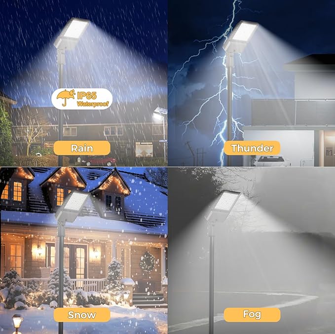 LED Parking Lot Lights 340W Commercial Oudoor Lighting Dusk to Dawn Photocell Street Lights 6000K IP65 100-277V for Yard Garage Warehouse 3 Pack with Allen Wrench