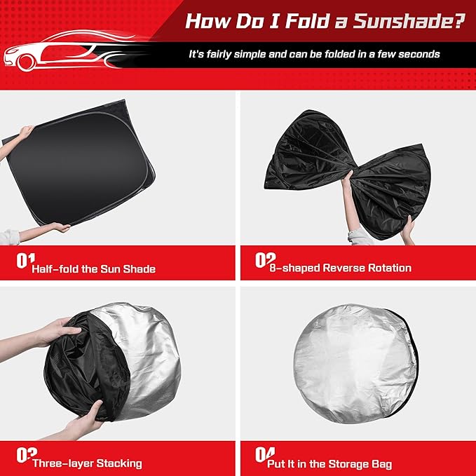 ARISMOTOR Windshield Sun Shade for Ni-ssan Kicks 2018-2024, Custom Fit Foldable Front Window Sunshade Sun Visor Protector, Block UV Rays Keep Your Car Cooler