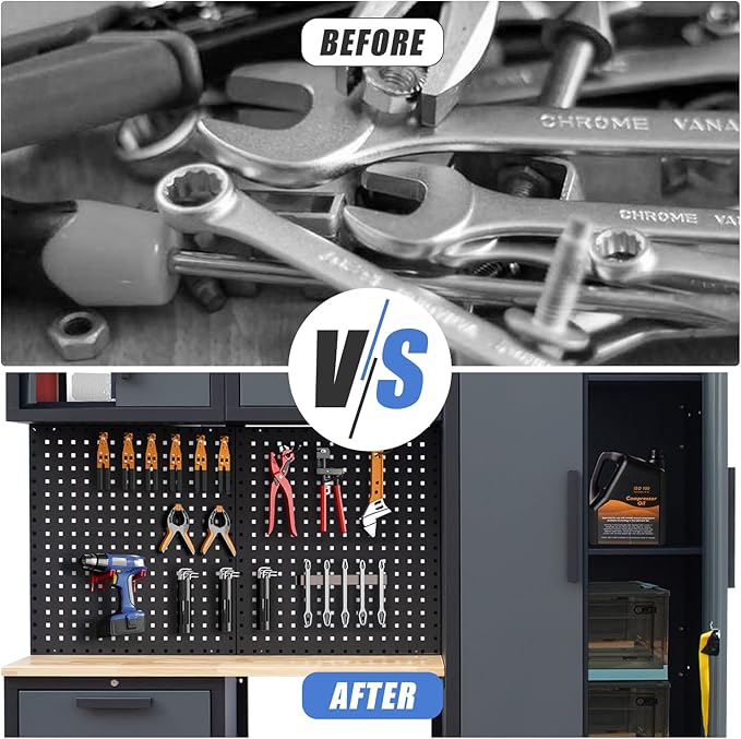 Garage Storage Cabinet System Workshop Set 5Pcs Garage Cabinets and Storage System for Tool Organization