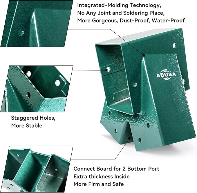 Heavy Duty Swing Sets Brackets Including 2 A-Frame Swing Set Brackets and 4 Swing Hangers for Playground Equipment Mounting Parts Hardware Included (Green)