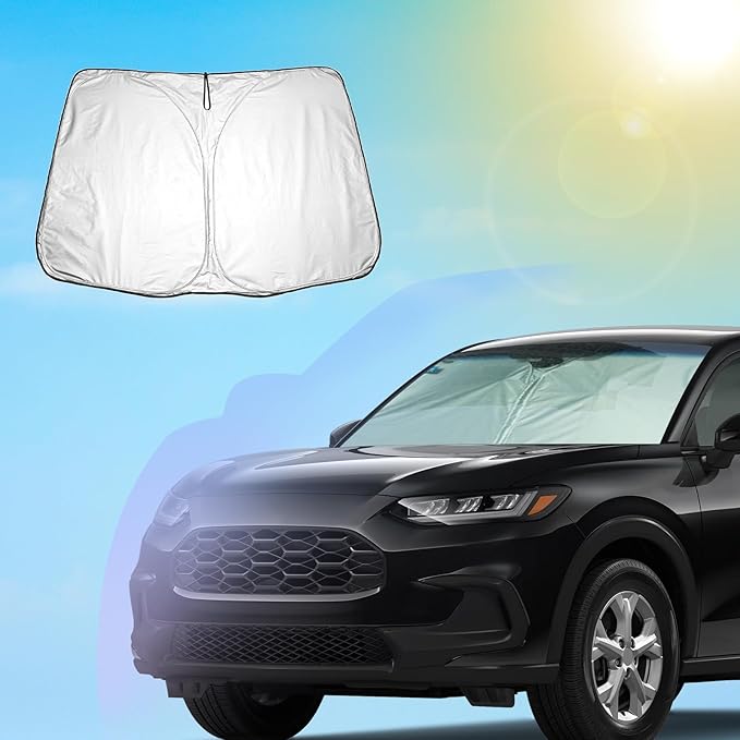 SXCY for 2023-2025 Honda HRV Windshield Sunshade 2023 2024 Honda HRV LX Sport EX-L Accessories 2024 2025 HRV Sunshade Foldable Sun Shield 2023-2025 HR-V HRV Sunshade Block UV Rays for Car Front Window