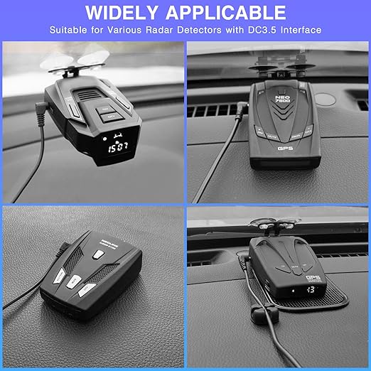 Radar Detector Cable with USB to DC3.5 Plug,Power Cable for Radar Detectors,USB 5V-12V Power Cable,for Cobr RAD 480i 350 380 DFR1 DFR3 DFR5 Whistler Radenso Pro M Radar Detector(DC3.5-6.56FT)