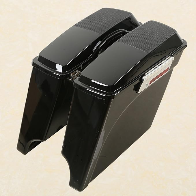 XFMT 5" Stretched Saddlebags Extended Saddle Bags W/ 6x9 Speaker Llids For Harley Touring Road King Street Glide Road Glide Electra Glide Ultra Classic 1993-2013