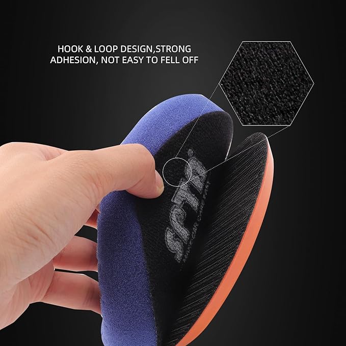 SPTA Buffing Polishing Pads Kits, with 3Pcs 5.5 Inch Polishing Pads,16oz Polishing Pad Cleaner, 2 Microfiber Towel and 1 Pad Cleaning Brush, All for Car Buffer Polisher, Polishing and Buffing