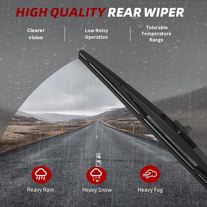 OTUAYAUTO Premium Windshield Wiper Blades - Replacement for Honda Pilot 2009-2015 - Precision Fit, All-Weather Performance, Front and Rear Wiper Blades, J/U Hook - 22"+21"+15" (Pack of 3)