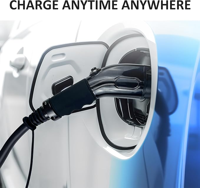 Level 2 EV Charger 40Amp, 240V, NEMA 14-50 J1772 Connector and 25 ft Cable,Portable Electric Vehicle Charging Stations with LCD Screen-1PC