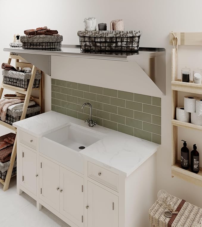 AmGood 60" Long X 24" Deep Stainless Steel Wall Shelf | NSF Certified | Appliance & Equipment Metal Shelving | Kitchen, Restaurant, Garage, Laundry, Utility Room