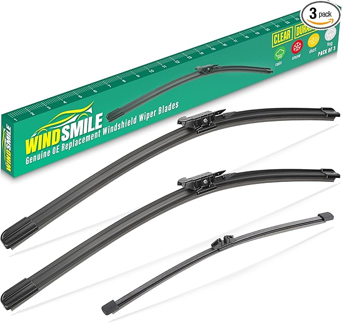 24" 20" 11" Windshield Wiper Blades Replacement for Ford Escape 2020 2021 2022 2023 2024 2025 Premium All Weather Front Rear Wipers Set - OEM Quality (Pack of 3)