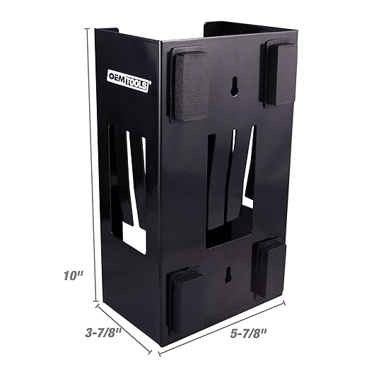 OEMTOOLS 23125 Black Magnetic Glove Dispenser, Disposable Gloves Box Holder, Magnetic Glove Box Holder for Wall Mount