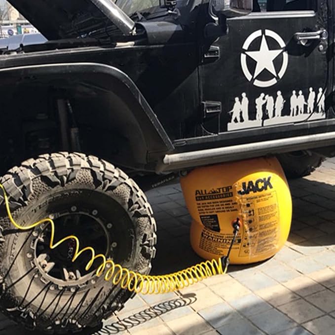 ALL-TOP Off-Road Exhaust Air Jack, 31inch Lift 8800Lbs Capacity, Inflatable Soft Jack for Low Clearance, fits Air Compressor & Exhaust