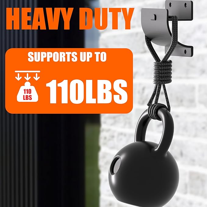 Ladder Hooks, 2 Pack Ladder Hangers for Garage Wall Wheelbarrow Hanger for Home Storage